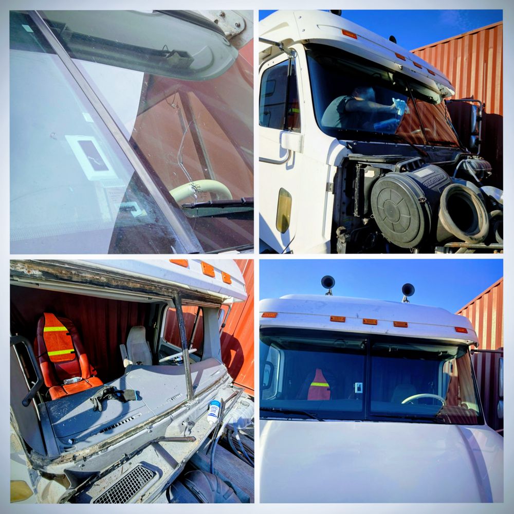 Semi truck windshield replacement for a Tampa fleet